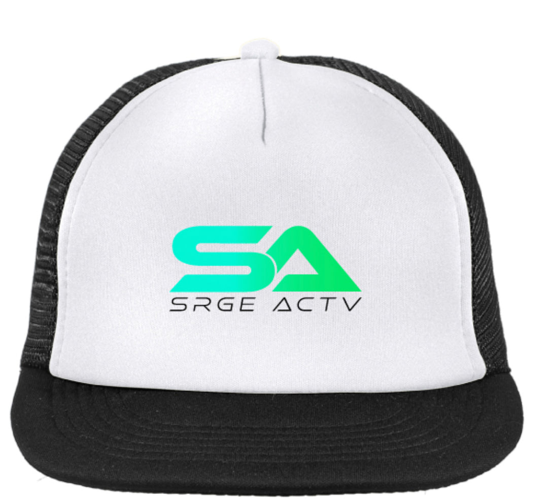 SRGE ACTV Trucker Hat Black/White Tropical